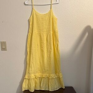 Label of Love NWOT Size Small Yellow Eyelet Dress